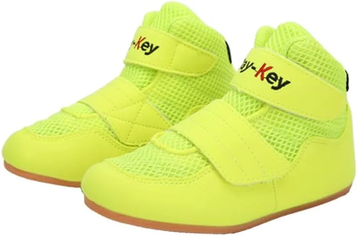 کفش کشتی بچگانه پسرانه دخترانه، کفش بوکس سبک وزن غیر رسمی، بوت های بوکس با بند قابل تنظیم