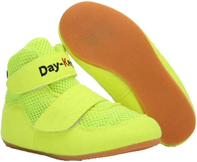 کفش کشتی بچگانه پسرانه دخترانه، کفش بوکس سبک وزن غیر رسمی، بوت های بوکس با بند قابل تنظیم