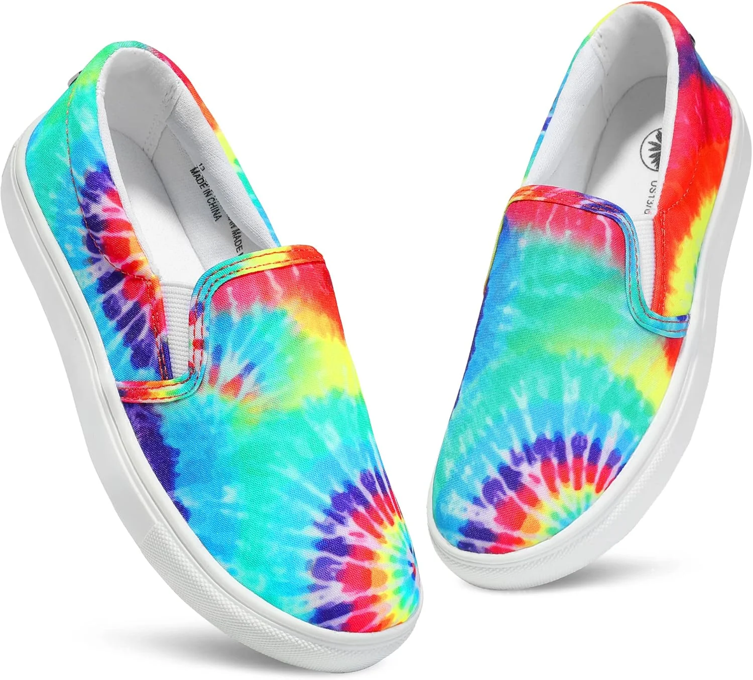 کفش‌های کتانی دخترانه MIXIN، کفش‌های راحتی بدون بند، تخت‌های مد روز با ساق کوتاه، کفش‌های تنیس و پیاده‌روی برای کودکان کوچک/بزرگ