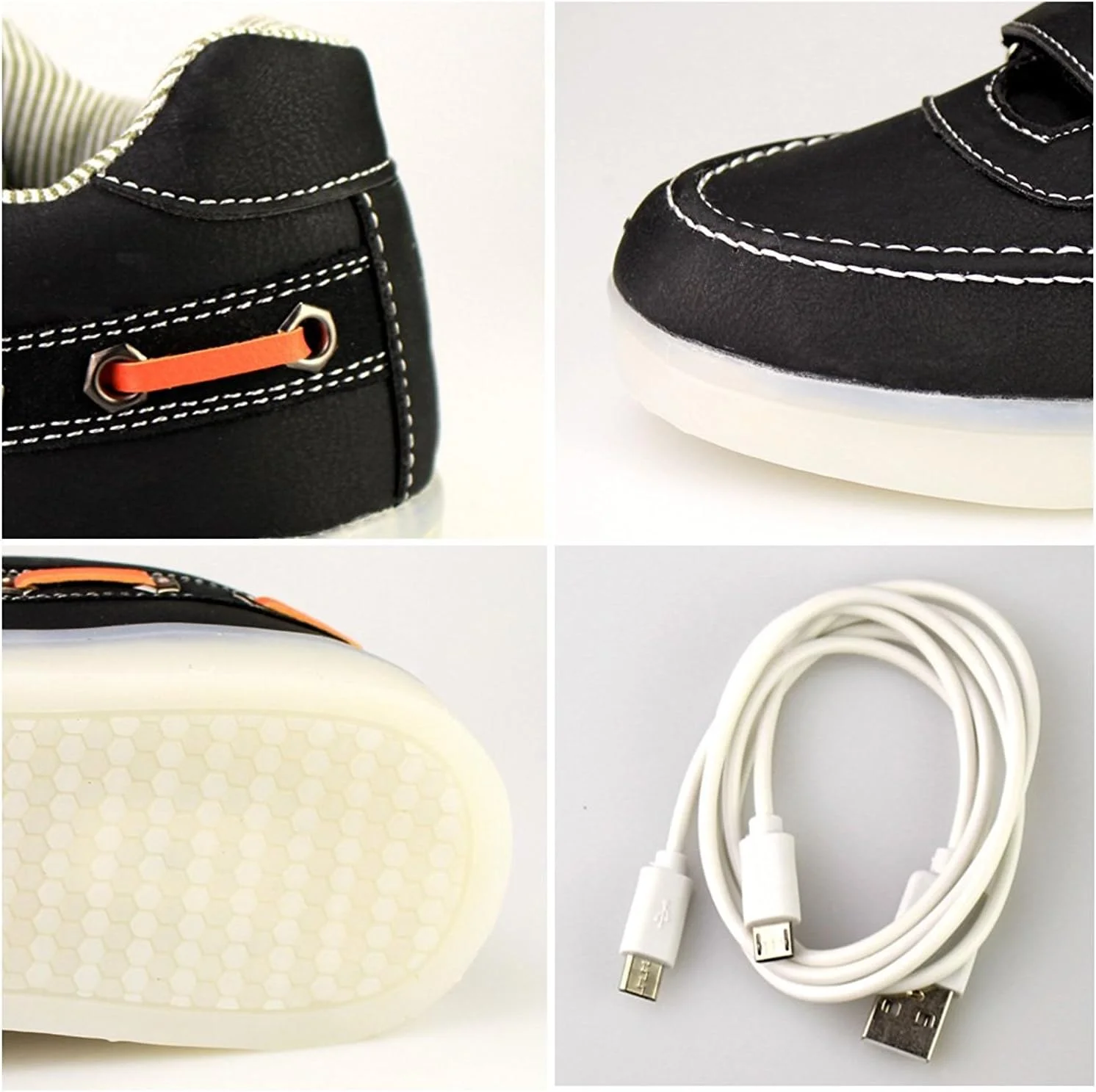 کفش های ال ای دی درخشان اسپرت LJ، کفش های چراغ دار پسرانه دخترانه، شارژ USB، کفش های کتانی ال ای دی چشمک زن 11 حالت رنگ (سایز UK 8/EU 26، مشکی) کفش های ال ای دی درخشان اسپرت LJ، کفش های چراغ دار پسرانه دخترانه، شارژ USB، کفش های کتانی ال ای دی چشمک زن 11 حالت رنگ (سایز UK 8/EU 26، مشکی)