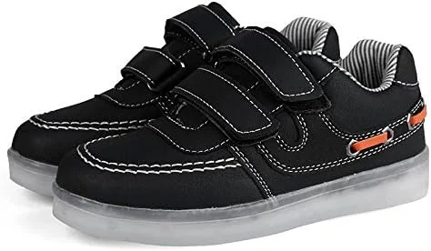 کفش های ال ای دی درخشان اسپرت LJ، کفش های چراغ دار پسرانه دخترانه، شارژ USB، کفش های کتانی ال ای دی چشمک زن 11 حالت رنگ (سایز UK 8/EU 26، مشکی) کفش های ال ای دی درخشان اسپرت LJ، کفش های چراغ دار پسرانه دخترانه، شارژ USB، کفش های کتانی ال ای دی چشمک زن 11 حالت رنگ (سایز UK 8/EU 26، مشکی)