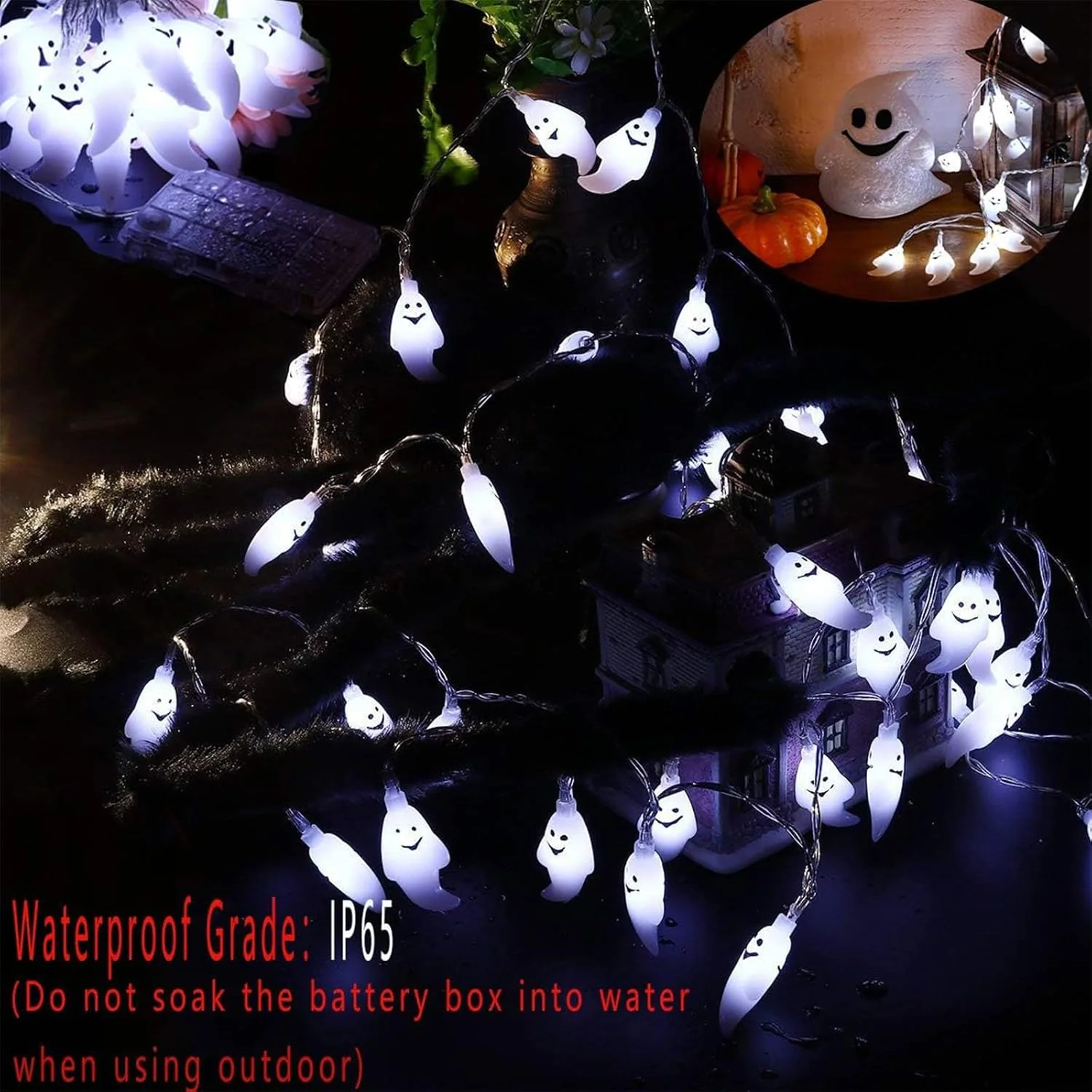 چراغ های رشته ای هالووین Beauenty با باتری، 4 چراغ تزئینی هالووین، چراغ های پری عنکبوتی کدو تنبل شبح خفاش با 10 LED برای تزئینات هالووین در فضای باز و داخلی، مهمانی چراغ های رشته ای هالووین Beauenty با باتری، 4 چراغ تزئینی هالووین، چراغ های پری عنکبوتی کدو تنبل شبح خفاش با 10 LED برای تزئینات هالووین در فضای باز و داخلی، مهمانی