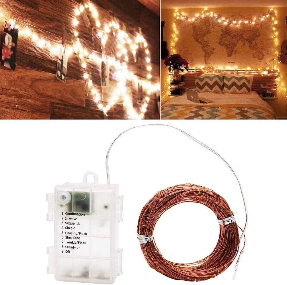 Beauenty بسته 2 عددی 20 متری 200 LED چراغ های پری باتری خور با کنترل از راه دور ضد آب 8 حالت نور رشته ای چشمک زن برای کریسمس، اتاق خواب، باغ، دکوراسیون روز ولنتاین (سفید گرم) Beauenty بسته 2 عددی 20 متری 200 LED چراغ های پری باتری خور با کنترل از راه دور ضد آب 8 حالت نور رشته ای چشمک زن برای کریسمس، اتاق خواب، باغ، دکوراسیون روز ولنتاین (سفید گرم)