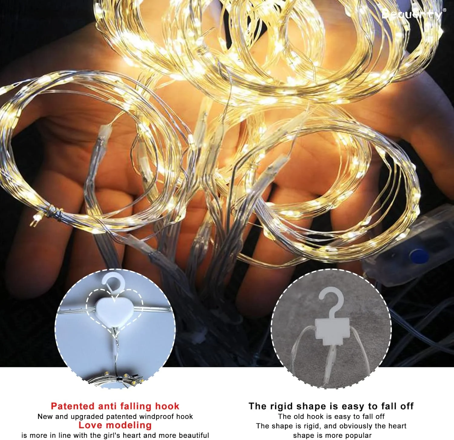 چراغ پرده ای Beauenty با 300 LED، 8 حالت نورپردازی، تغذیه از طریق USB، ضد آب، چراغ های ریسه ای پری، مناسب برای عروسی، رمضان، خانه، باغ، اتاق خواب، دکوراسیون داخلی و خارجی، دیوار، کریسمس (سفید گرم) چراغ پرده ای Beauenty با 300 LED، 8 حالت نورپردازی، تغذیه از طریق USB، ضد آب، چراغ های ریسه ای پری، مناسب برای عروسی، رمضان، خانه، باغ، اتاق خواب، دکوراسیون داخلی و خارجی، دیوار، کریسمس (سفید گرم)