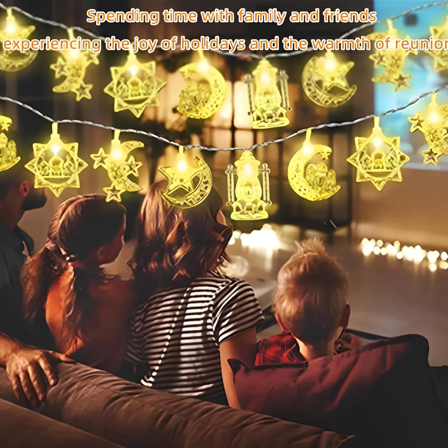 چراغ های رشته ای ماه رمضان Beauenty، 6 متری 40 ال ای دی فانوسی، با USB کار می کند، تزئینات برای خانه، عروسی، چراغ های آویزان ماه رمضان در فضای باز و داخلی، سفید گرم چراغ های رشته ای ماه رمضان Beauenty، 6 متری 40 ال ای دی فانوسی، با USB کار می کند، تزئینات برای خانه، عروسی، چراغ های آویزان ماه رمضان در فضای باز و داخلی، سفید گرم