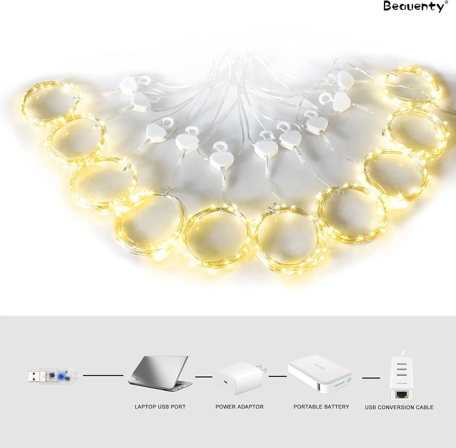 چراغ پرده ای Beauenty با 300 LED، 8 حالت نورپردازی، تغذیه از طریق USB، ضد آب، چراغ های ریسه ای پری، مناسب برای عروسی، رمضان، خانه، باغ، اتاق خواب، دکوراسیون داخلی و خارجی، دیوار، کریسمس (سفید گرم) چراغ پرده ای Beauenty با 300 LED، 8 حالت نورپردازی، تغذیه از طریق USB، ضد آب، چراغ های ریسه ای پری، مناسب برای عروسی، رمضان، خانه، باغ، اتاق خواب، دکوراسیون داخلی و خارجی، دیوار، کریسمس (سفید گرم)