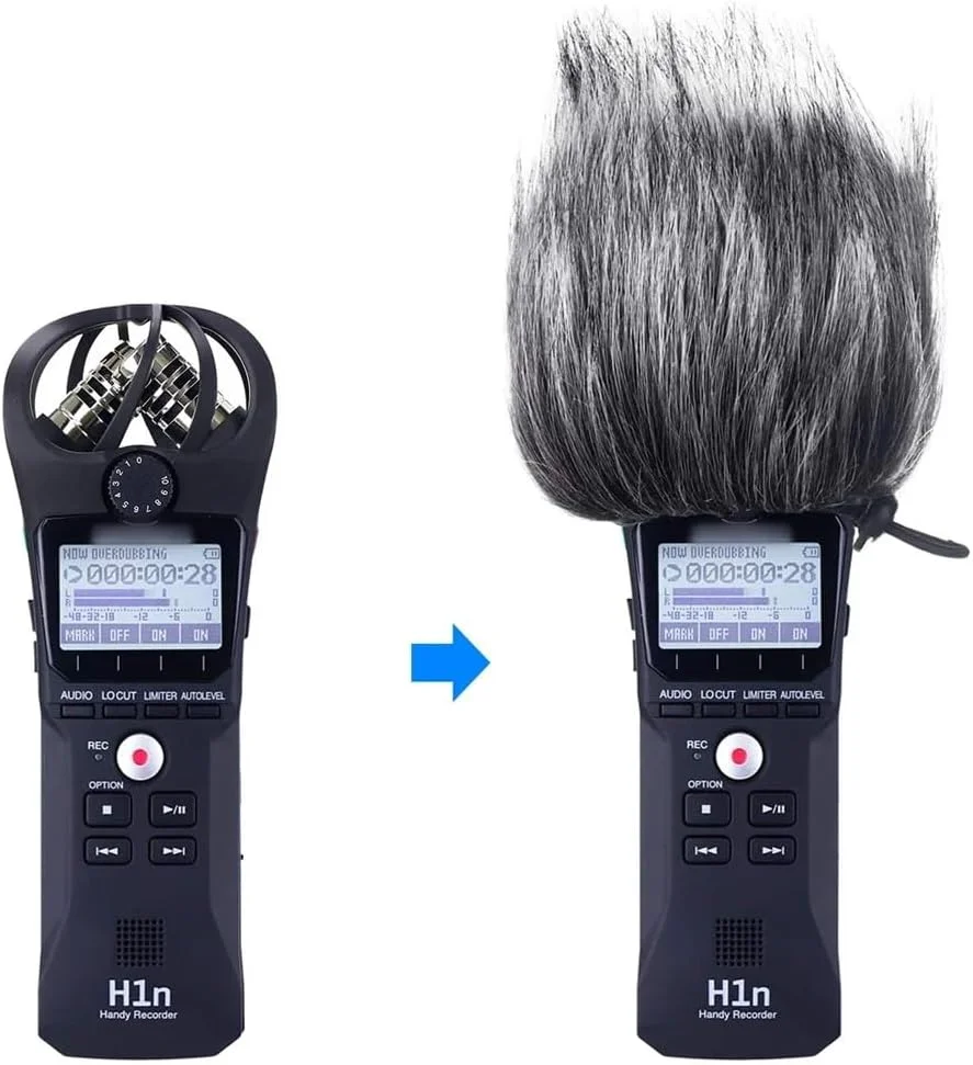 بسته ضبط کننده دستی Zoom H1essential با هدفون استریو رو گوشی، کارت microSDHC 32 گیگابایتی، بادگیر خزدار میکروفون، 4 عدد باتری AAA و لوازم جانبی