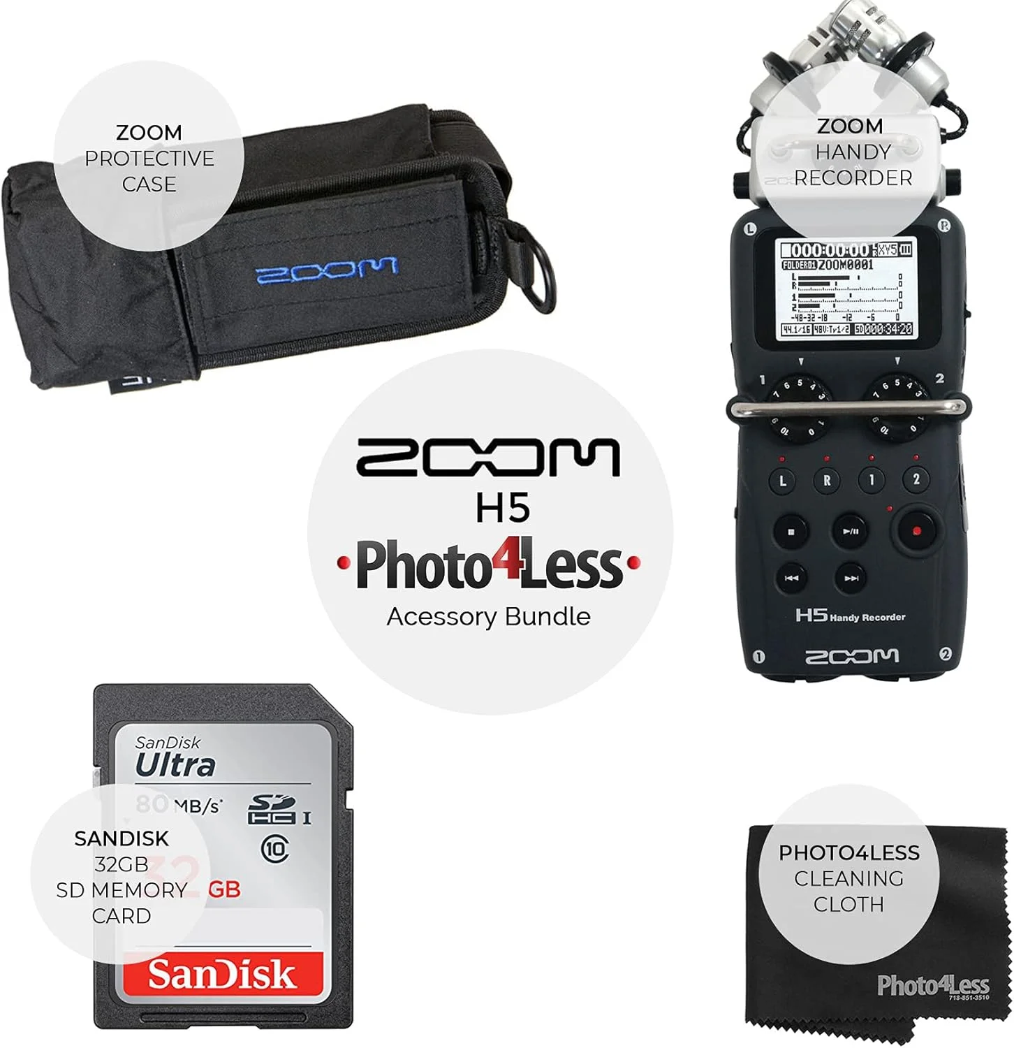 ضبط کننده دستی قابل حمل زوم H5 با 4 ورودی و 4 ترک به همراه کپسول میکروفون X/Y قابل تعویض، کیف محافظ زوم PCH-5 برای H5 + هدفون + کارت حافظه 32 گیگابایتی 80 مگابایت بر ثانیه (4 قلم کالا) ضبط کننده دستی قابل حمل زوم H5 با 4 ورودی و 4 ترک به همراه کپسول میکروفون X/Y قابل تعویض، کیف محافظ زوم PCH-5 برای H5 + هدفون + کارت حافظه 32 گیگابایتی 80 مگابایت بر ثانیه (4 قلم کالا)