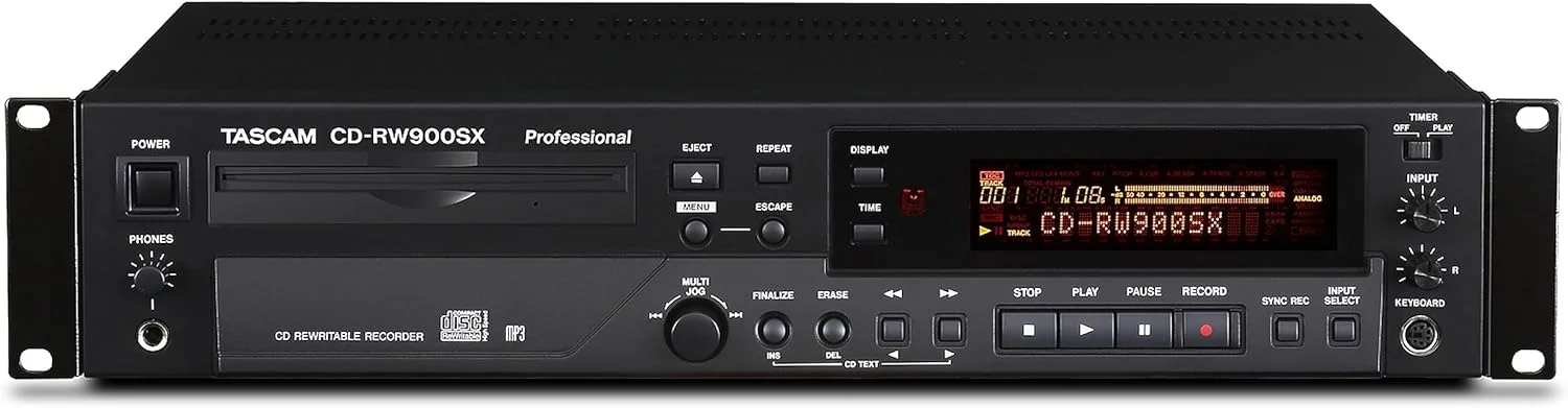دستگاه ضبط سی دی صوتی TASCAM CD-RW900SX - مشکی