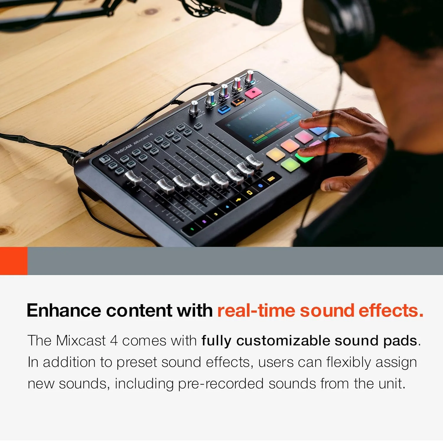میکسر استودیویی پادکست Tascam Mixcast 4 با ضبط کننده داخلی/ رابط صوتی USB میکسر استودیویی پادکست Tascam Mixcast 4 با ضبط کننده داخلی/ رابط صوتی USB