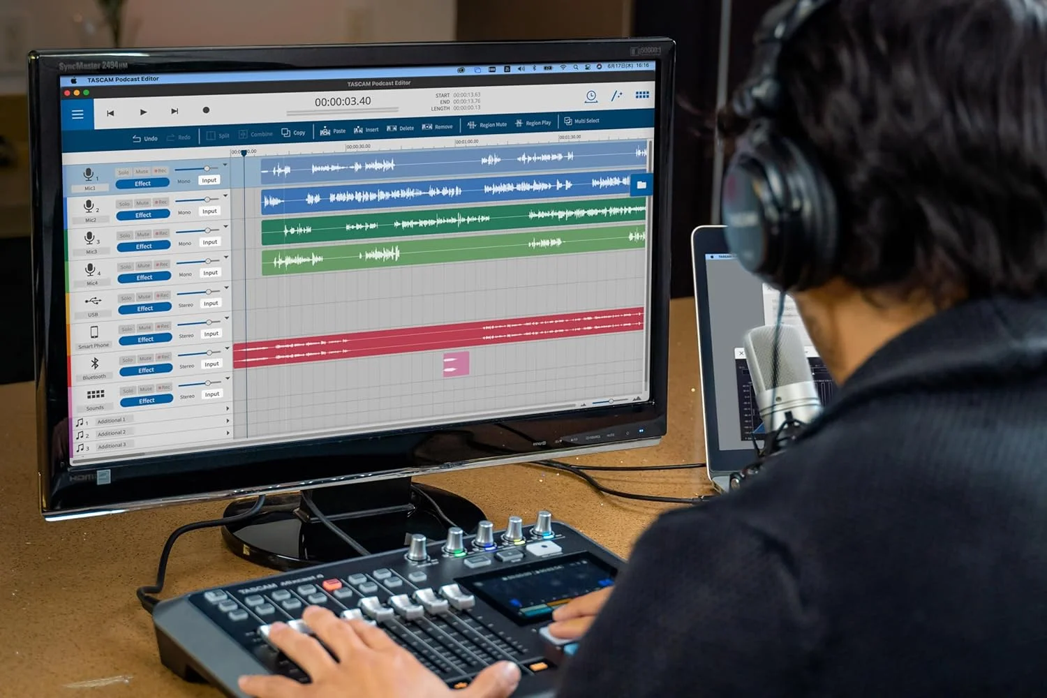 میکسر استودیویی پادکست Tascam Mixcast 4 با ضبط کننده داخلی/ رابط صوتی USB میکسر استودیویی پادکست Tascam Mixcast 4 با ضبط کننده داخلی/ رابط صوتی USB