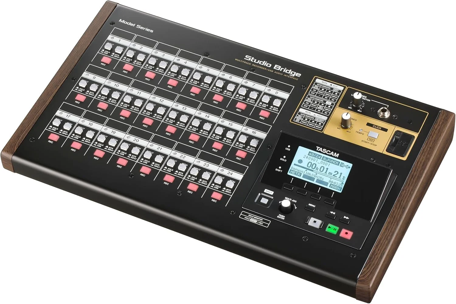 TASCAM Studio Bridge ضبط کننده چند مسیره 24 کاناله و رابط صوتی USB با MIDI - ضبط با کیفیت بالا و کیفیت استودیو