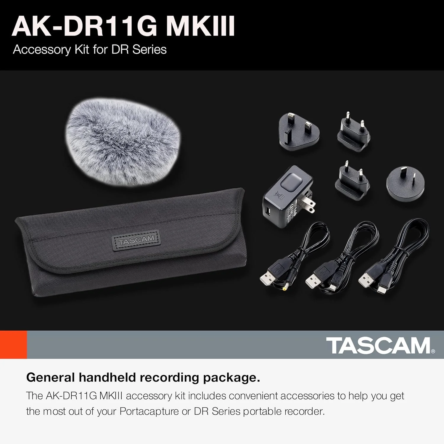 پکیج لوازم جانبی Tascam برای ضبط کننده های سری DR (AK-DR11GMKIII) پکیج لوازم جانبی Tascam برای ضبط کننده های سری DR (AK-DR11GMKIII)