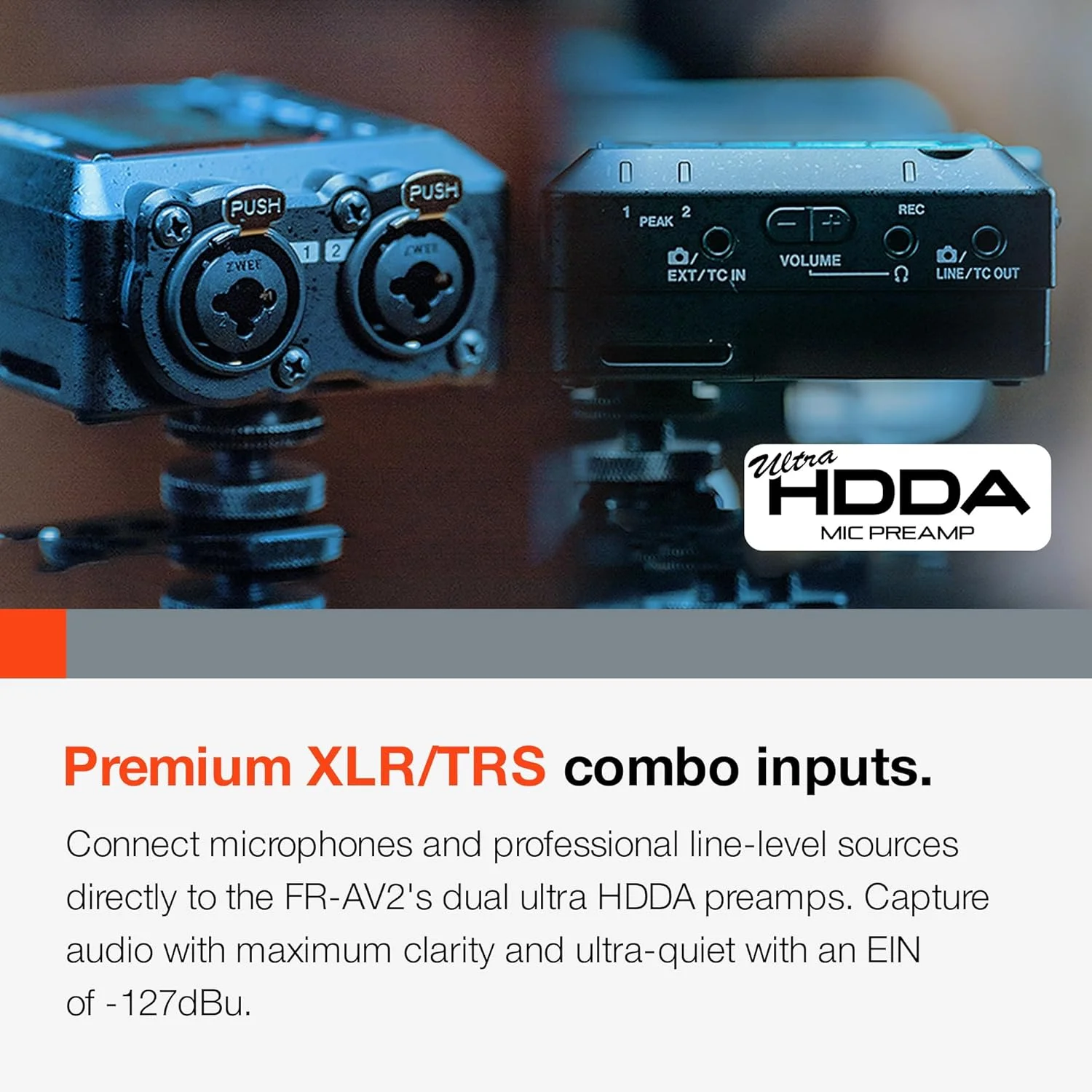 TASCAM FR-AV2 – ضبط کننده میدانی فشرده 32 بیتی شناور و تولید کننده تایم کد با میکسر TASCAM FR-AV2 – ضبط کننده میدانی فشرده 32 بیتی شناور و تولید کننده تایم کد با میکسر