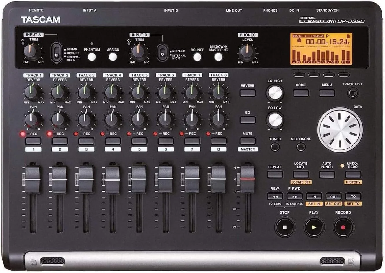 ضبط کننده 8 تراک دیجیتال TASCAM DP-03SD Portastudio