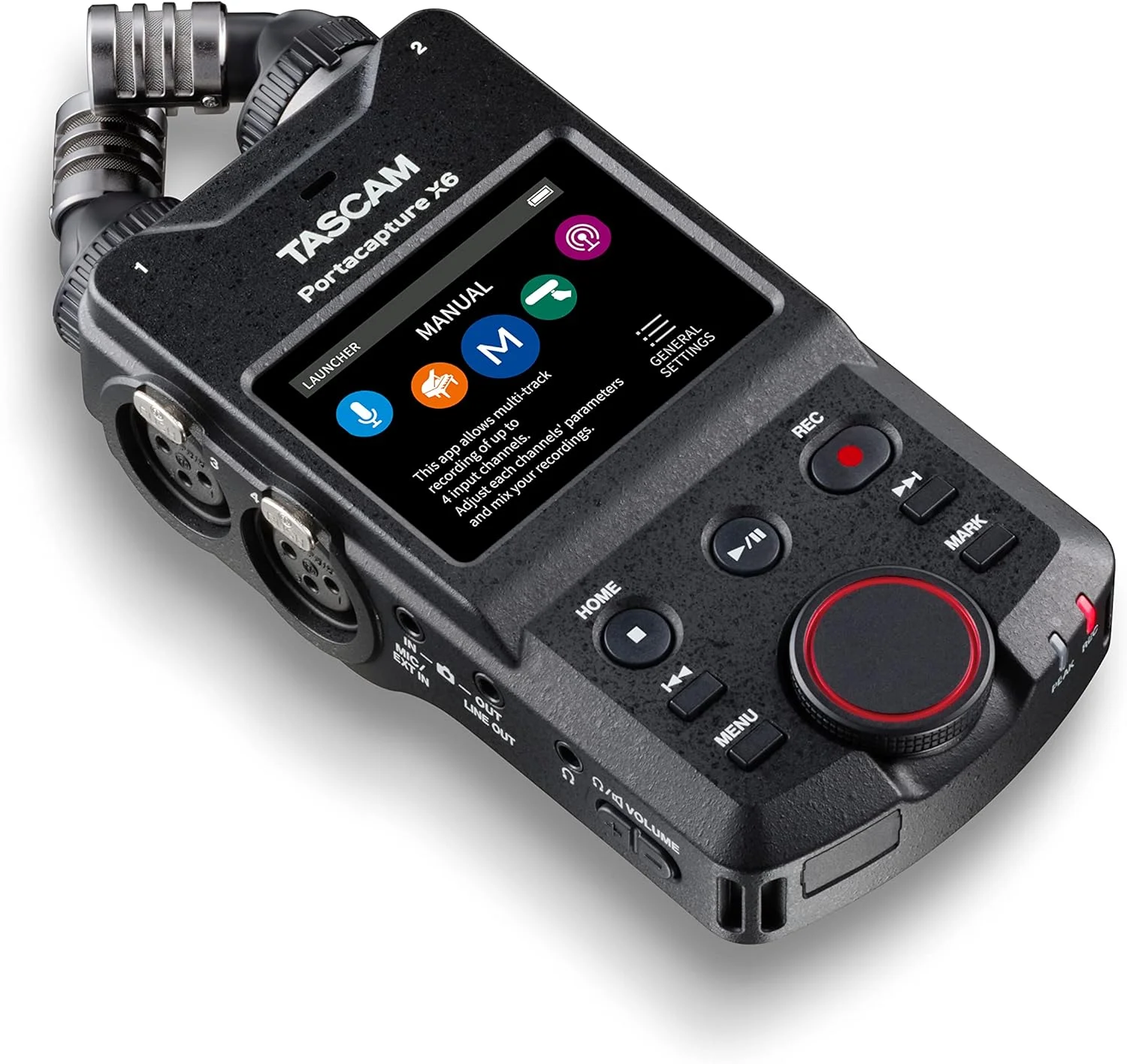 تسکم Portacapture X6 - ضبط کننده قابل حمل 4+2 ترک با رزولوشن بالا 32 بیتی شناور/96 کیلوهرتز