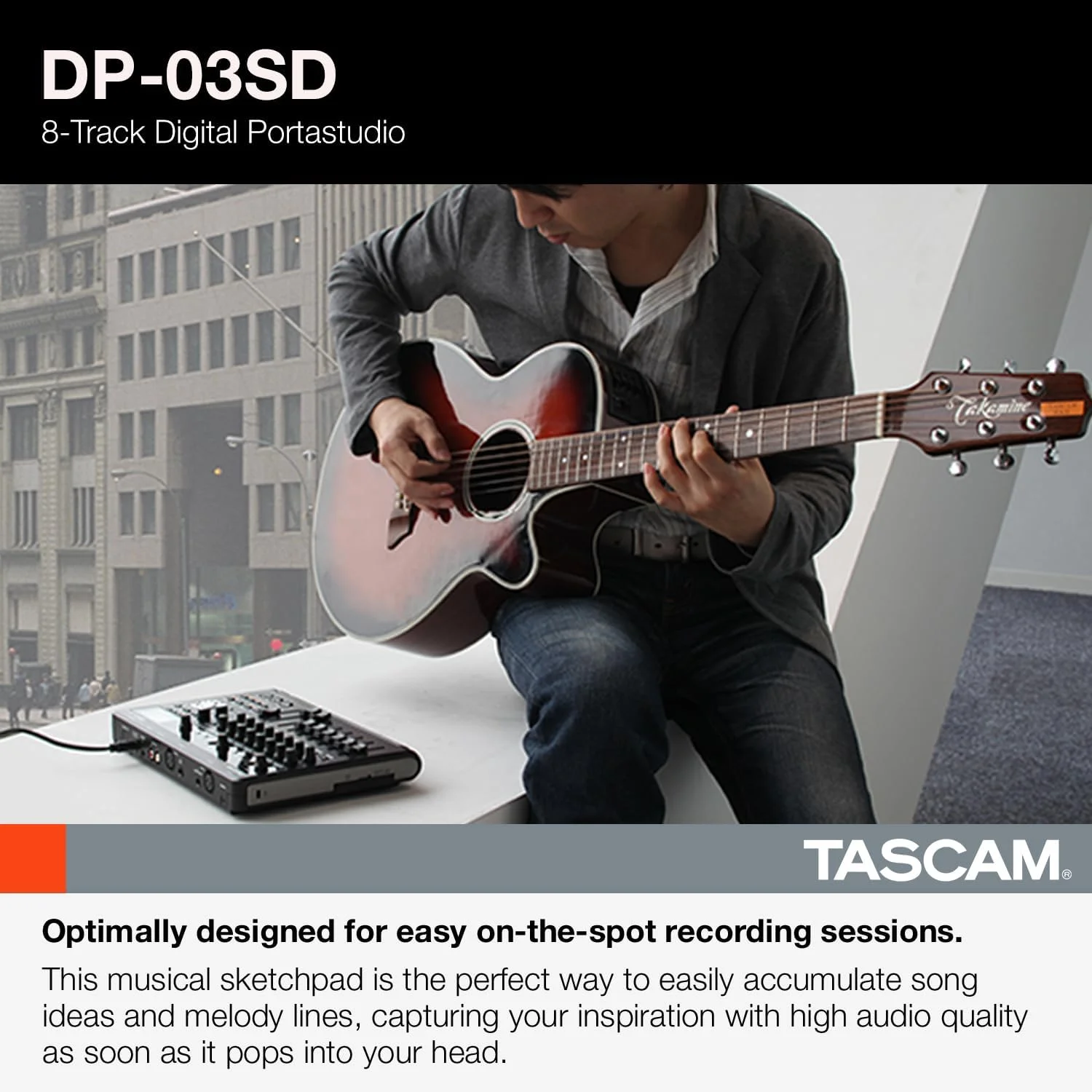 ضبط کننده 8 تراک دیجیتال TASCAM DP-03SD Portastudio ضبط کننده 8 تراک دیجیتال TASCAM DP-03SD Portastudio