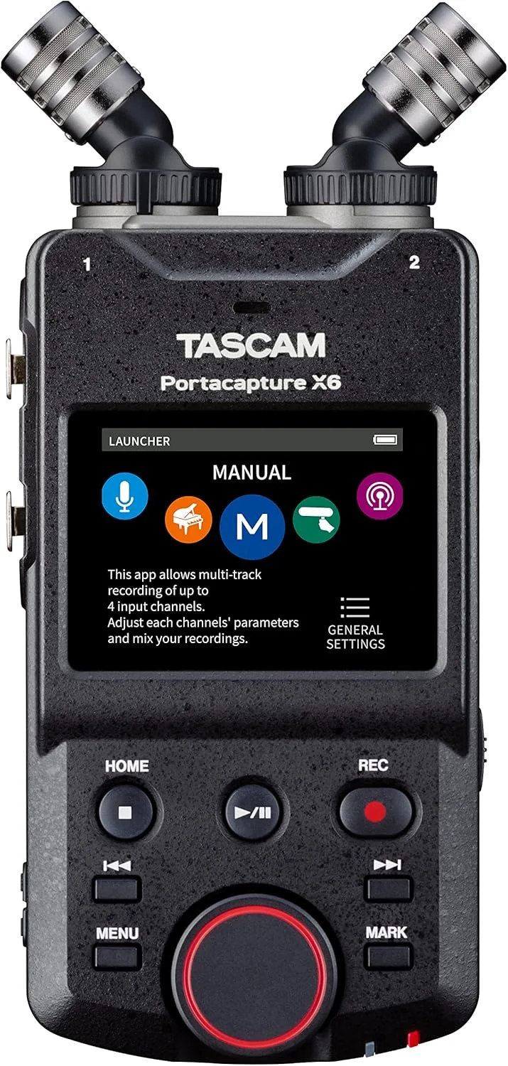 تسکم Portacapture X6 - ضبط کننده قابل حمل 4+2 ترک با رزولوشن بالا 32 بیتی شناور/96 کیلوهرتز تسکم Portacapture X6 - ضبط کننده قابل حمل 4+2 ترک با رزولوشن بالا 32 بیتی شناور/96 کیلوهرتز