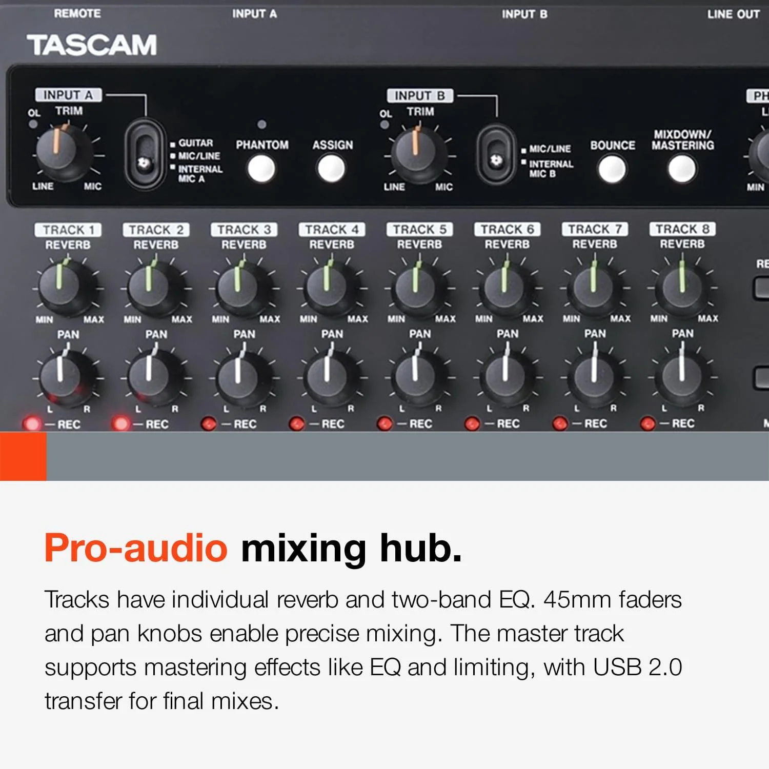 ضبط کننده 8 تراک دیجیتال TASCAM DP-03SD Portastudio ضبط کننده 8 تراک دیجیتال TASCAM DP-03SD Portastudio