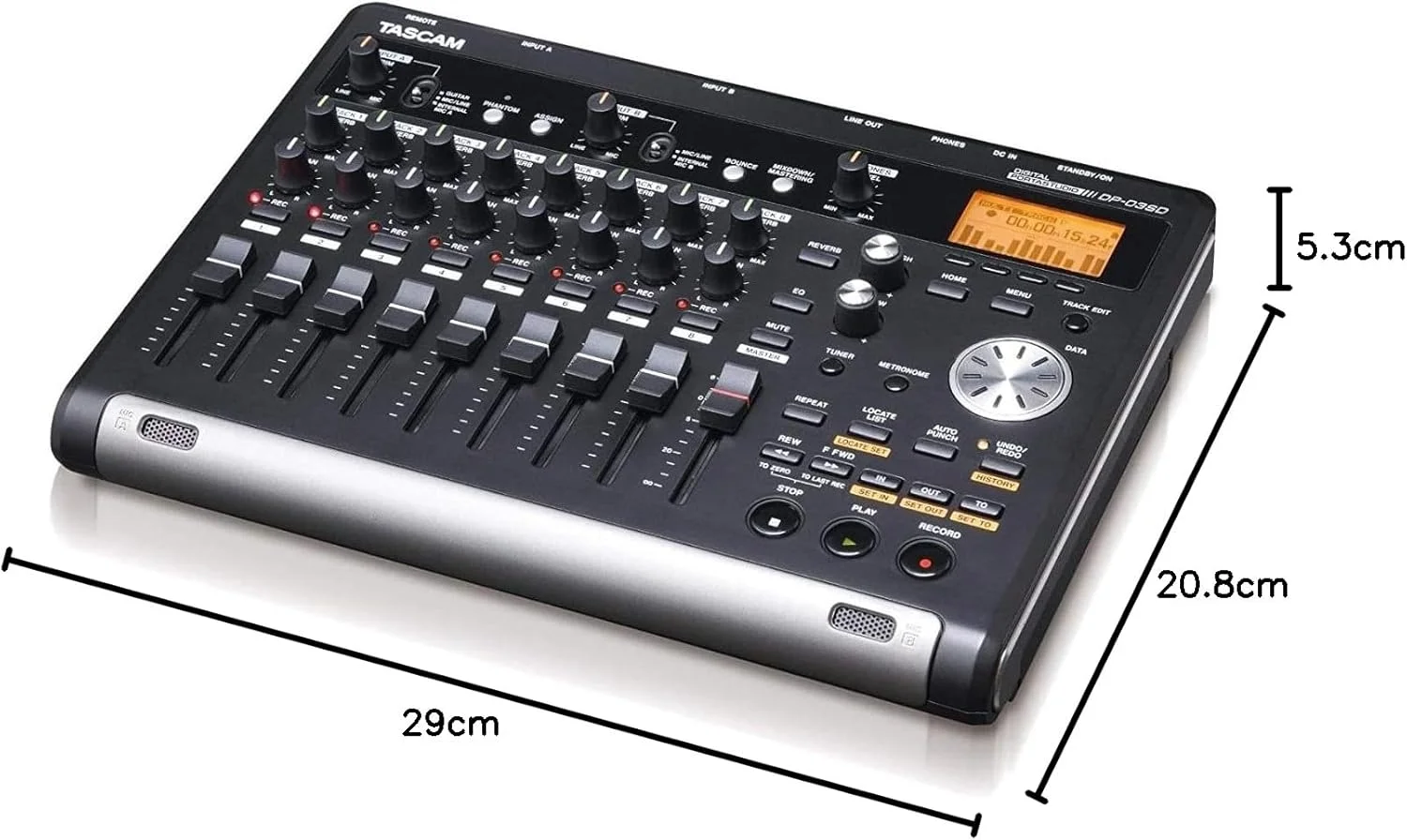 ضبط کننده 8 تراک دیجیتال TASCAM DP-03SD Portastudio ضبط کننده 8 تراک دیجیتال TASCAM DP-03SD Portastudio