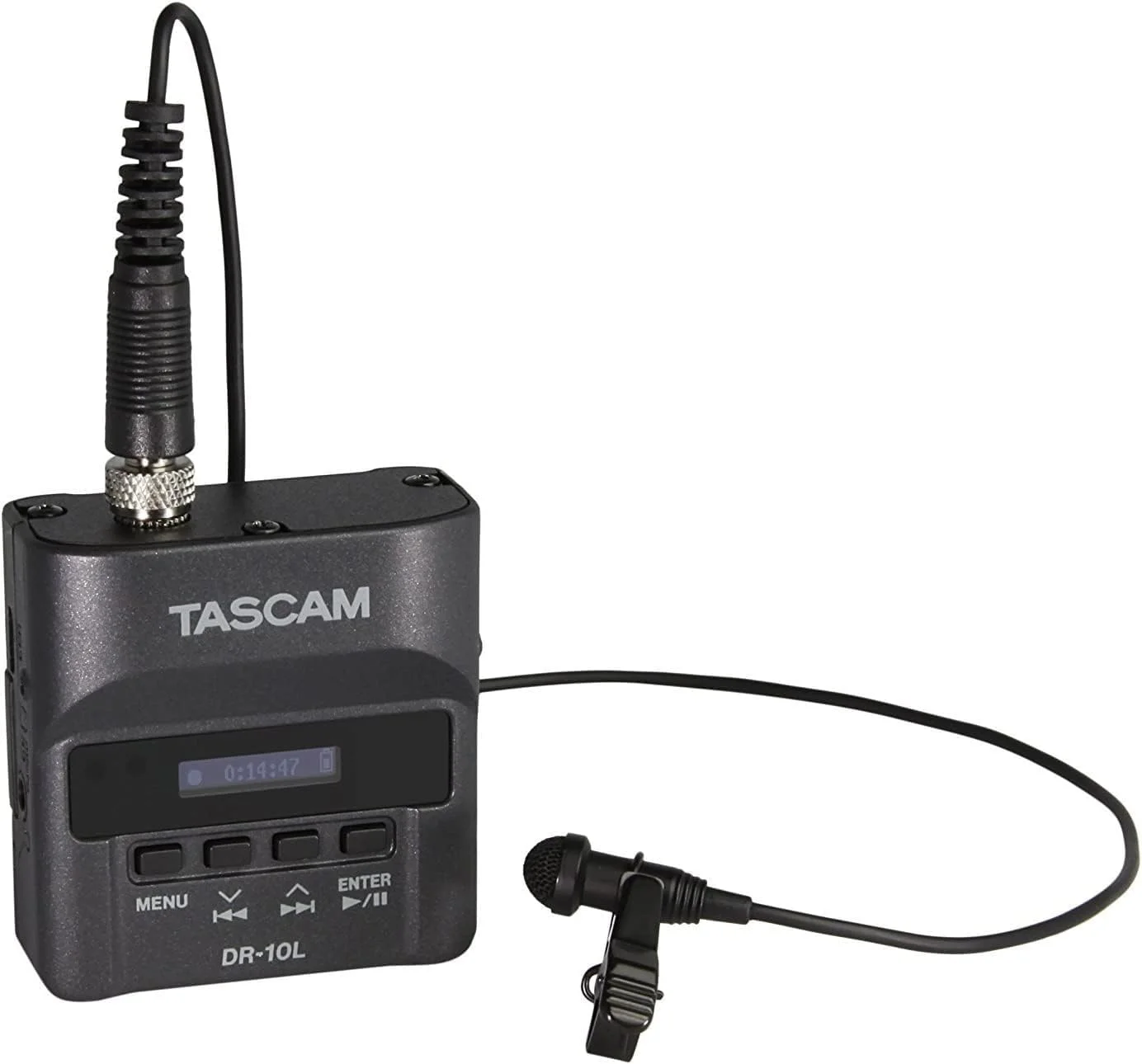ضبط کننده صدای دیجیتال Tascam Dr-10L/Lw با میکروفون یقه ای - مشکی - مدل Dr-10L