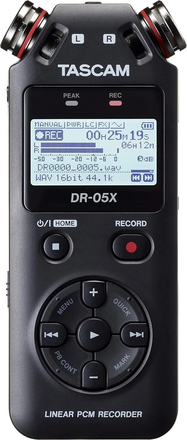 ضبط کننده صوتی قابل حمل Tascam DR-05X و رابط USB برای ضبط و پخش فایل های MP3 و WAV