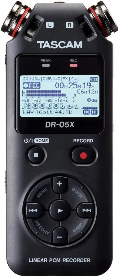 ضبط کننده صدای استریو دستی دیجیتال Tascam DR-05X و رابط صوتی USB
