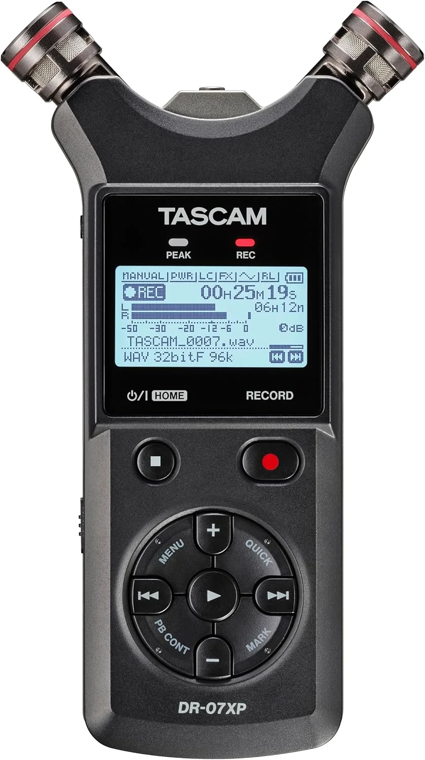 ضبط کننده دستی 2 کاناله Tascam DR-07XP با رزولوشن 32 بیتی شناور و رابط صوتی USB ضبط کننده دستی 2 کاناله Tascam DR-07XP با رزولوشن 32 بیتی شناور و رابط صوتی USB