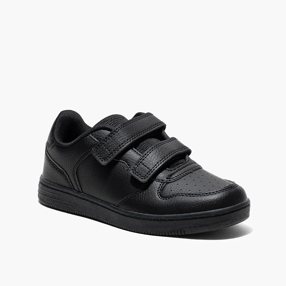 کفش مدرسه بچگانه آمیکا، سبک و تنفس پذیر، ساخته شده از چرم مصنوعی وگان با زیره لاستیکی ضد لغزش، کفی مموری فوم و بست دوتایی چسبی برای پسران، دختران و استفاده در مدرسه.