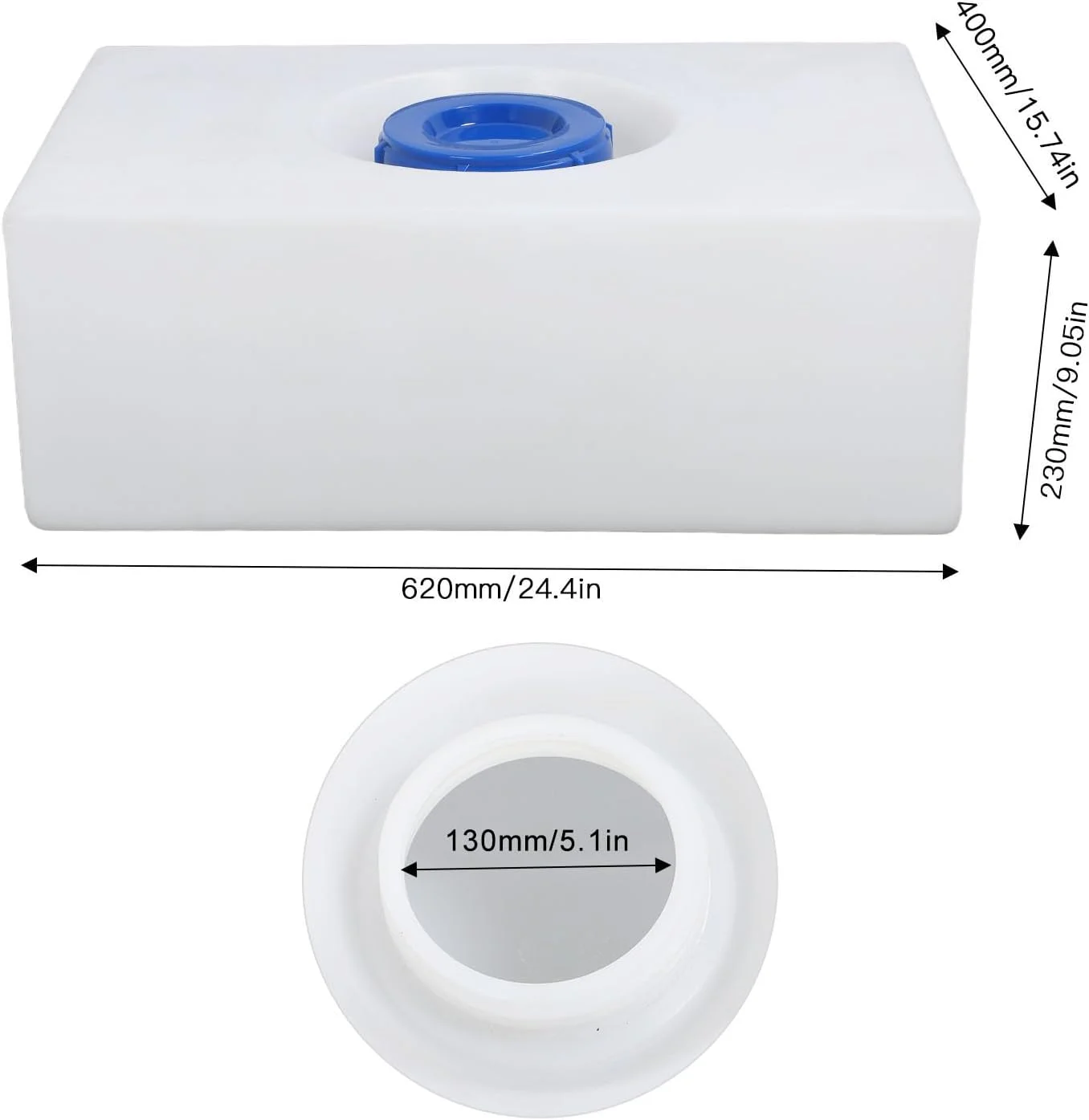 مخزن آب Cryfokt، 50 لیتری، ضد نفوذ، محافظت دوگانه، ظاهر صاف، مخزن نگهداری آب برای قایق مخزن آب Cryfokt، 50 لیتری، ضد نفوذ، محافظت دوگانه، ظاهر صاف، مخزن نگهداری آب برای قایق