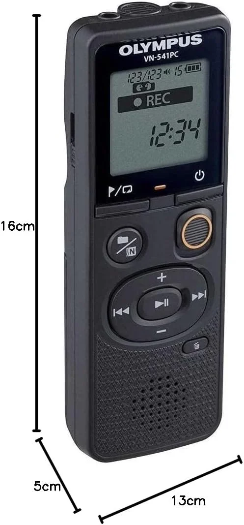 ضبط کننده صدای دیجیتال Olympus VN-541 PC با میکروفون همه جهته، ضبط با یک لمس، حذف نویز، انتخاب آسان صحنه، فیلتر برش پایین خودکار و حافظه 4 گیگابایتی، مشکی ضبط کننده صدای دیجیتال Olympus VN-541 PC با میکروفون همه جهته، ضبط با یک لمس، حذف نویز، انتخاب آسان صحنه، فیلتر برش پایین خودکار و حافظه 4 گیگابایتی، مشکی