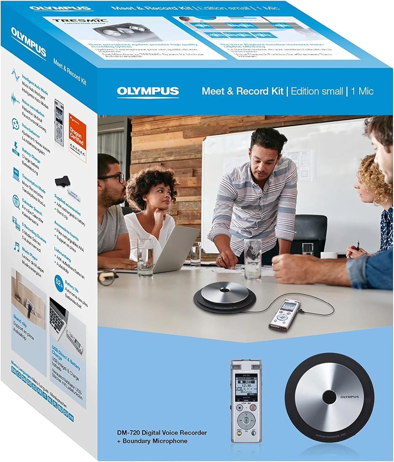 کیت ضبط جلسات کوچک Olympus DM-720 به همراه میکروفون های Boundary