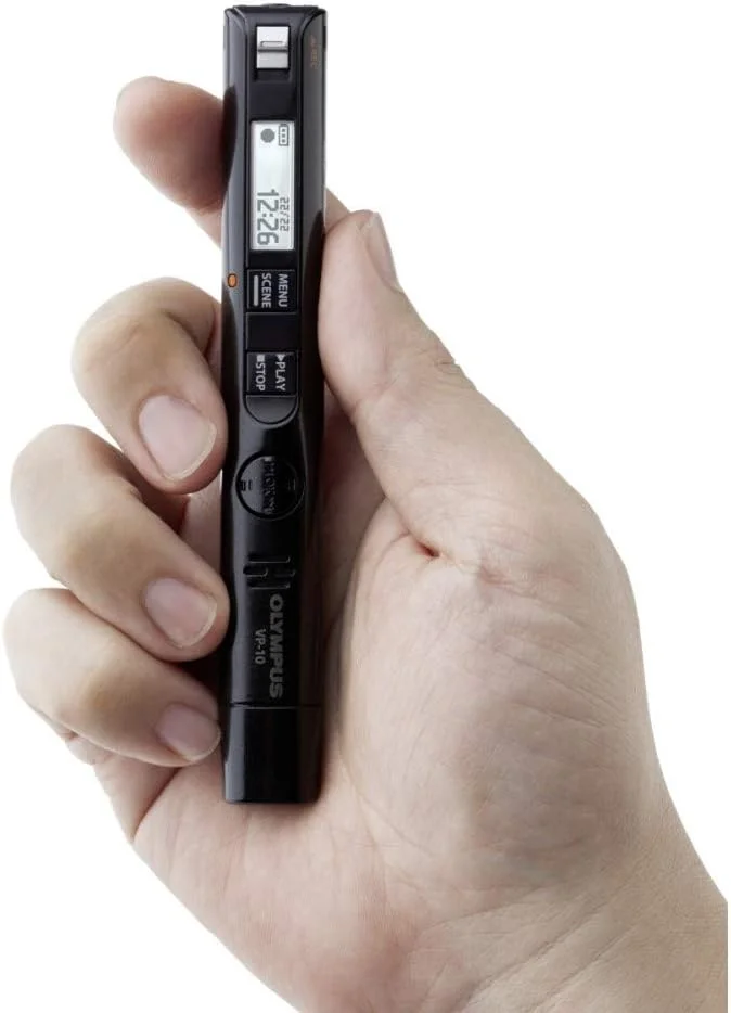 ضبط کننده صدای استریو Olympus VP-10 با میکروفون همه جهته، فیلتر ضد خش خش، ضبط با یک لمس، اتصال مستقیم به کامپیوتر و حافظه 4 گیگابایتی، مشکی ضبط کننده صدای استریو Olympus VP-10 با میکروفون همه جهته، فیلتر ضد خش خش، ضبط با یک لمس، اتصال مستقیم به کامپیوتر و حافظه 4 گیگابایتی، مشکی