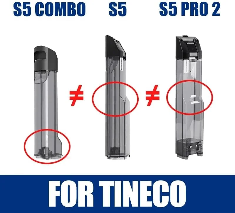 مخزن آب تمیز/کثیف سازگار با قطعات جایگزین جاروبرقی خشک/مرطوب Tineco FLOOR ONE S5 COMBO/2.0 slim، لوازم جانبی مخزن آب تمیز و مخزن آب کثیف (A (مخزن آب تمیز))