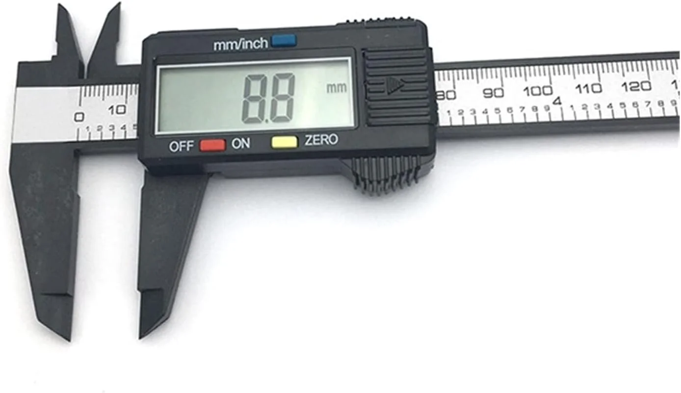 کولیس NUPONO 0-150 میلی متر کولیس ورنیه استیل/پلاستیک LCD دیجیتال کولیس 6 اینچی ابزار اندازه گیری عمق توسط کولیس دیجیتال (رنگ: پلاستیکی، سایز: S)