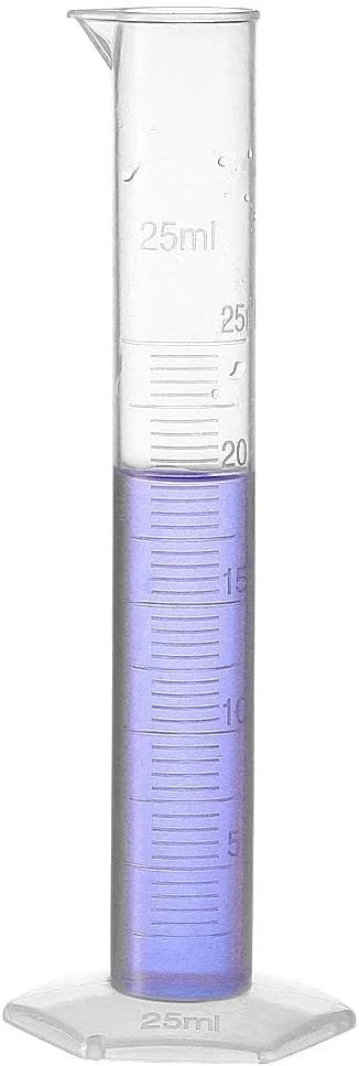 مجموعه استوانه مدرج پلاستیکی، لوله اندازه گیری 25 میلی لیتری با مقیاس دو طرفه، استوانه اندازه گیری شفاف برای آزمایشگاه، خانه و مدرسه (بسته 8 عددی) مجموعه استوانه مدرج پلاستیکی، لوله اندازه گیری 25 میلی لیتری با مقیاس دو طرفه، استوانه اندازه گیری شفاف برای آزمایشگاه، خانه و مدرسه (بسته 8 عددی)