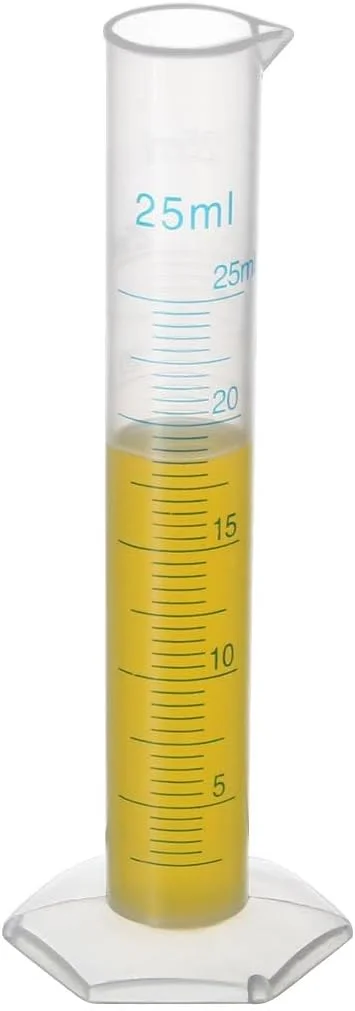 مجموعه استوانه مدرج پلاستیکی، لوله اندازه گیری 25 میلی لیتری با مقیاس دو طرفه، استوانه اندازه گیری شفاف برای آزمایشگاه، خانه و مدرسه (بسته 8 عددی) مجموعه استوانه مدرج پلاستیکی، لوله اندازه گیری 25 میلی لیتری با مقیاس دو طرفه، استوانه اندازه گیری شفاف برای آزمایشگاه، خانه و مدرسه (بسته 8 عددی)