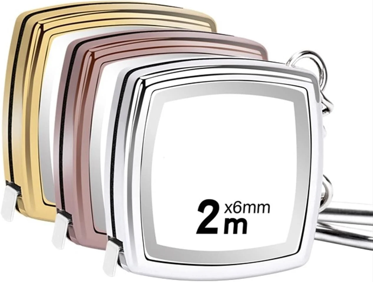 متر نواری، متر نواری 2 متری اکستنسور ابزار ساختمانی جاکلیدی ابزار اندازه گیری چرخ، نقره ای متر نواری، متر نواری 2 متری اکستنسور ابزار ساختمانی جاکلیدی ابزار اندازه گیری چرخ، نقره ای