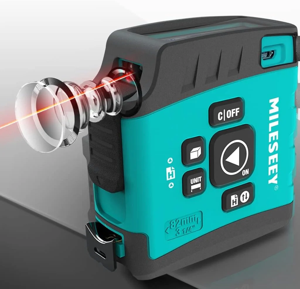 متر نواری، متر لیزری مادون قرمز، ابزار اندازه گیری دکوراسیون، متر اندازه گیری اتاق، متر الکترونیکی (60 متر)، ابزار تست