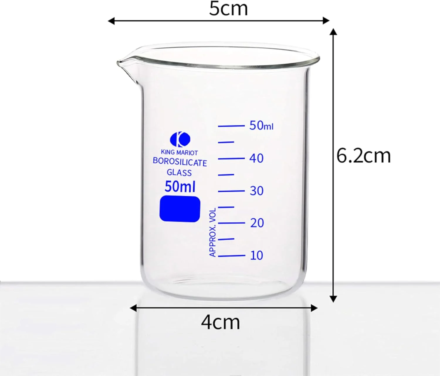 ست 6 عددی تجهیزات پزشکی King Mariot شامل بشر شیشه ای 50 میلی لیتری و ارلن مایر 50 میلی لیتری با کیفیت بالا برای آزمایشگاه های زیست شناسی، شیمی، صنعتی و کشت