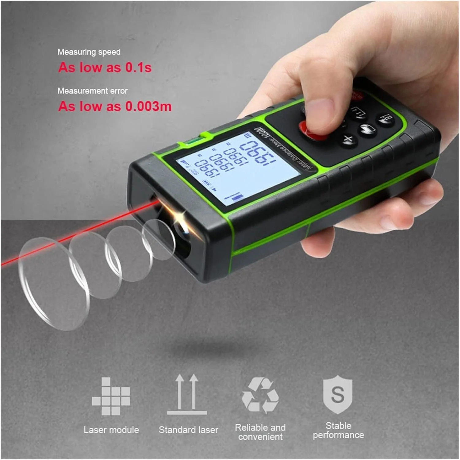 متر دیجیتال LZFuiop مدل Mu با برد 40 متر، دارای سنسور زاویه الکترونیکی، ابزار اندازه گیری فاصله و ابزارآلات متر دیجیتال LZFuiop مدل Mu با برد 40 متر، دارای سنسور زاویه الکترونیکی، ابزار اندازه گیری فاصله و ابزارآلات
