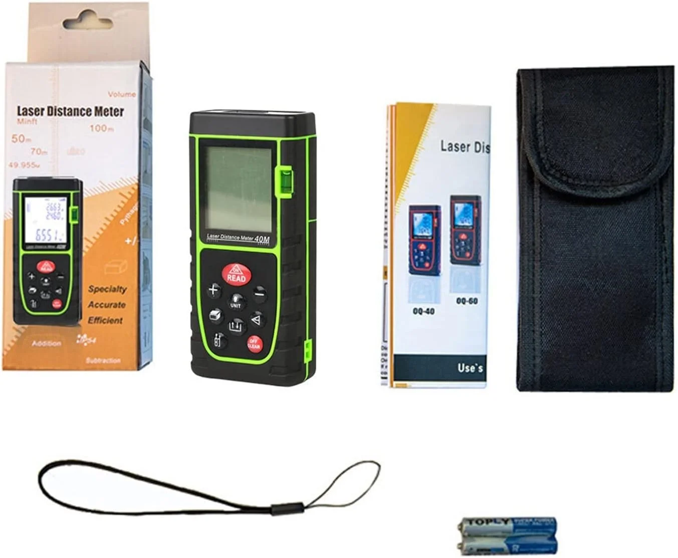 متر دیجیتال LZFuiop مدل Mu با برد 40 متر، دارای سنسور زاویه الکترونیکی، ابزار اندازه گیری فاصله و ابزارآلات متر دیجیتال LZFuiop مدل Mu با برد 40 متر، دارای سنسور زاویه الکترونیکی، ابزار اندازه گیری فاصله و ابزارآلات