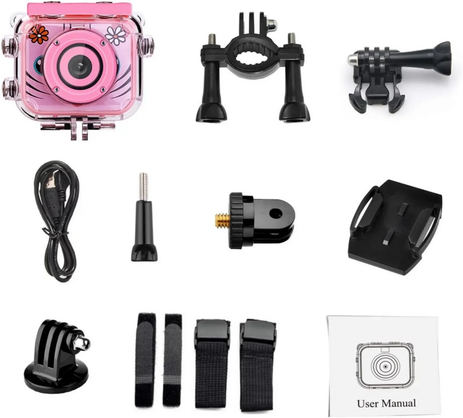 دوربین کودکانه ضد آب SKEIDO با صفحه نمایش LCD 2.0 اینچی، دوربین دیجیتال عکس و فیلم 1080P، ضبط کننده زیر آب، هدیه تولد و تعطیلات (صورتی) دوربین کودکانه ضد آب SKEIDO با صفحه نمایش LCD 2.0 اینچی، دوربین دیجیتال عکس و فیلم 1080P، ضبط کننده زیر آب، هدیه تولد و تعطیلات (صورتی)