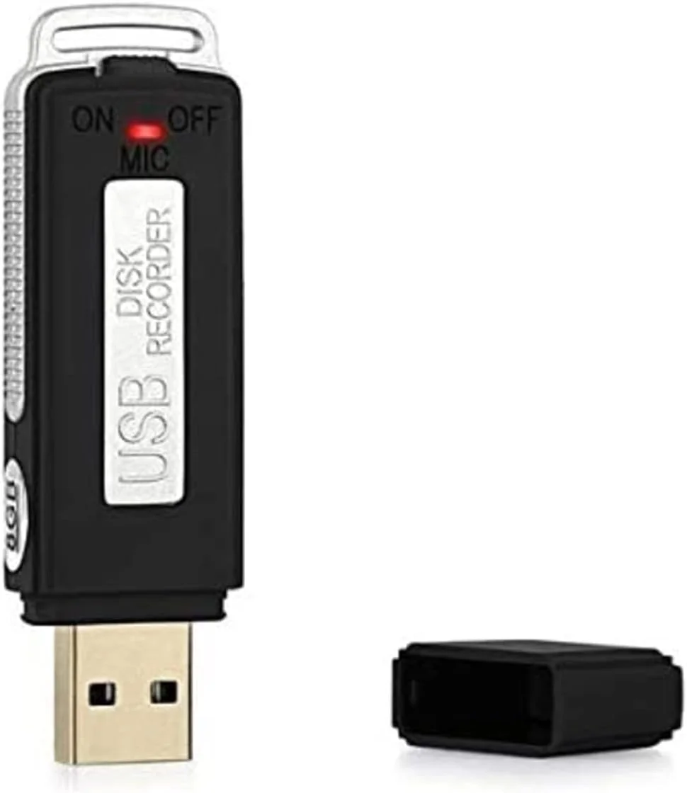 دستگاه ضبط صدای 8 گیگابایتی SKEIDO، ضبط کننده صدای مینی USB قابل شارژ، ضبط کننده فعال شده با صدا، دیکتافون با ظرفیت 150 ساعت
