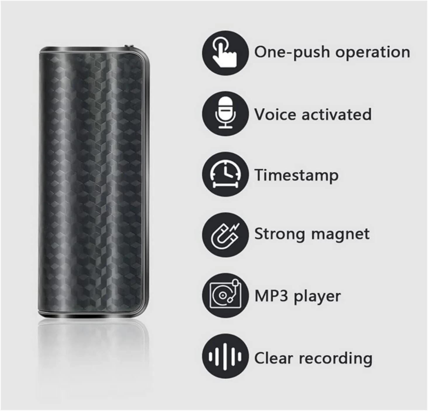 دستگاه ضبط صدای 500 ساعته SKEIDO Q70 Espia Magnet، ضبط کننده صدای دیجیتال فعال با صدا، دیکتافون مینی USB، ضبط 8 گیگابایتی MP3 دستگاه ضبط صدای 500 ساعته SKEIDO Q70 Espia Magnet، ضبط کننده صدای دیجیتال فعال با صدا، دیکتافون مینی USB، ضبط 8 گیگابایتی MP3