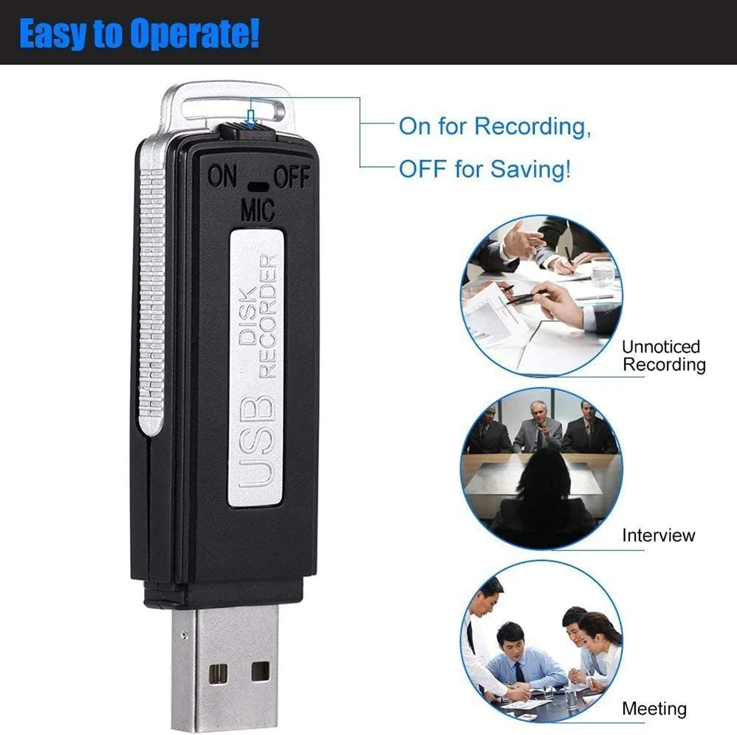 دستگاه ضبط صدای 8 گیگابایتی SKEIDO، ضبط کننده صدای مینی USB قابل شارژ، ضبط کننده فعال شده با صدا، دیکتافون با ظرفیت 150 ساعت دستگاه ضبط صدای 8 گیگابایتی SKEIDO، ضبط کننده صدای مینی USB قابل شارژ، ضبط کننده فعال شده با صدا، دیکتافون با ظرفیت 150 ساعت