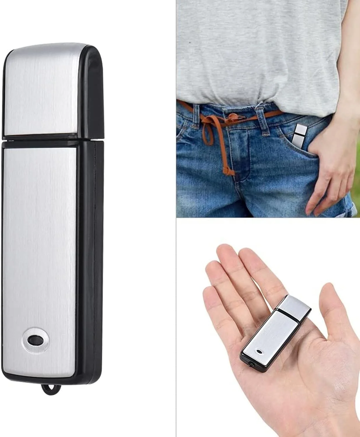 ضبط کننده صدای دیجیتال USB اسکیدو با حافظه 8 گیگابایت، فلش مموری USB، 18 ساعت ضبط، قابل شارژ برای دفتر و مدرسه ضبط کننده صدای دیجیتال USB اسکیدو با حافظه 8 گیگابایت، فلش مموری USB، 18 ساعت ضبط، قابل شارژ برای دفتر و مدرسه