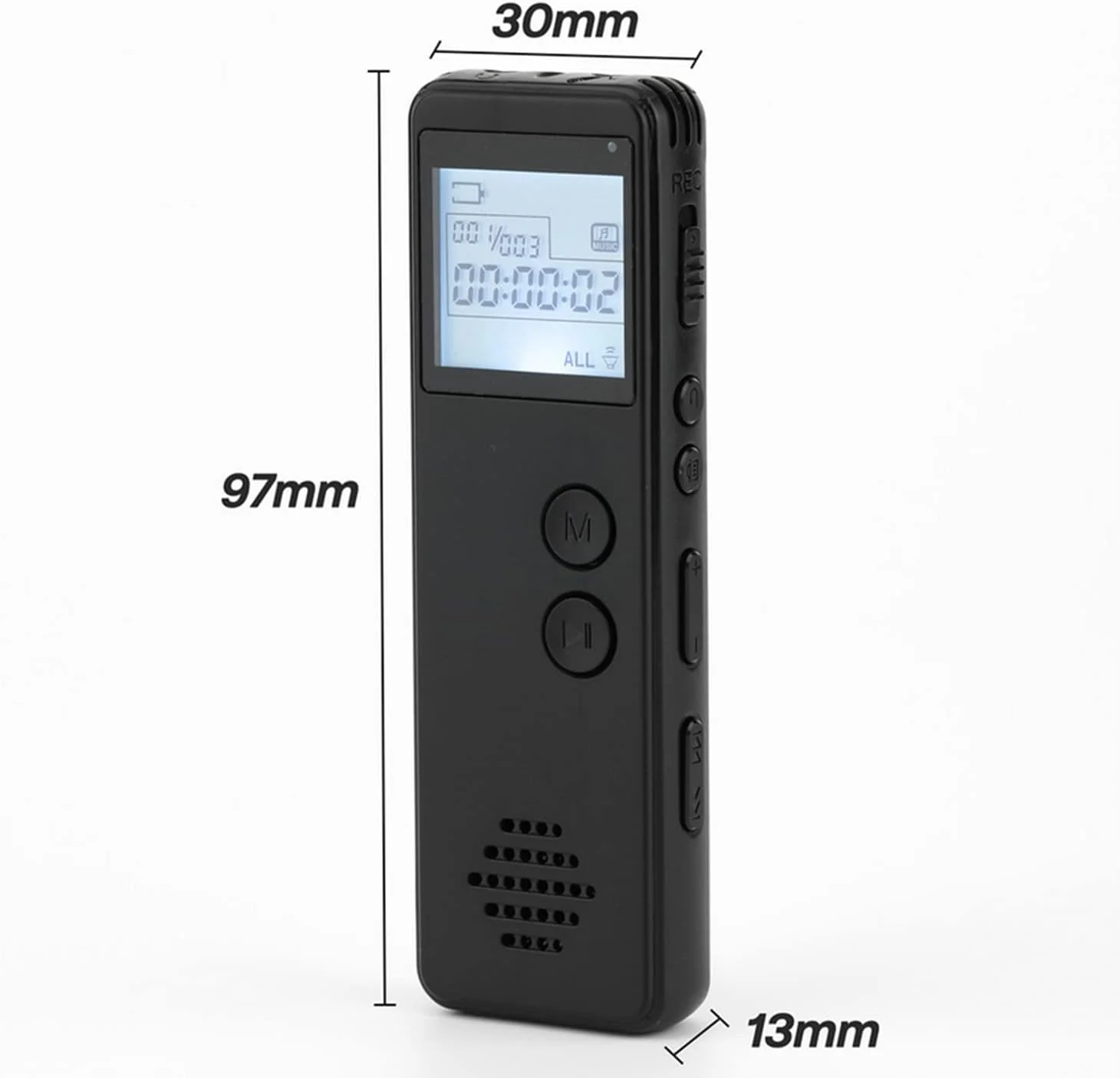 دستگاه ضبط صدای دیجیتال SKEIDO، ضبط کننده صدای MP3 از راه دور، کاهش نویز، ضبط صدا با یک کلید، پخش کننده MP3 WAV، 128 کیلوبیت بر ثانیه - SK-299 دستگاه ضبط صدای دیجیتال SKEIDO، ضبط کننده صدای MP3 از راه دور، کاهش نویز، ضبط صدا با یک کلید، پخش کننده MP3 WAV، 128 کیلوبیت بر ثانیه - SK-299