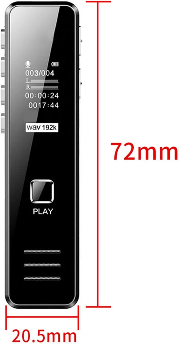 ضبط کننده صدای دیجیتال SKEIDO با بلندگو، 8 گیگابایت، USB قابل شارژ، پخش صدا، پخش کننده MP3، کاهش نویز، ضبط از راه دور