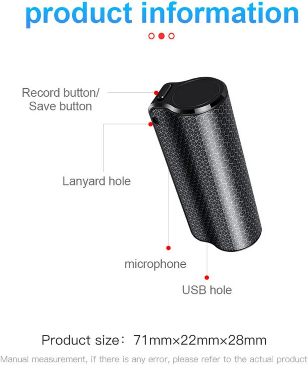 دستگاه ضبط صدای اصلی SKEIDO Q70 با 500 ساعت ظرفیت، ضبط کننده مخفی مغناطیسی دیجیتال، فلش مموری USB، دستگاه ضبط صدا فعال با صدا، پخش کننده MP3 - 8 گیگابایت دستگاه ضبط صدای اصلی SKEIDO Q70 با 500 ساعت ظرفیت، ضبط کننده مخفی مغناطیسی دیجیتال، فلش مموری USB، دستگاه ضبط صدا فعال با صدا، پخش کننده MP3 - 8 گیگابایت